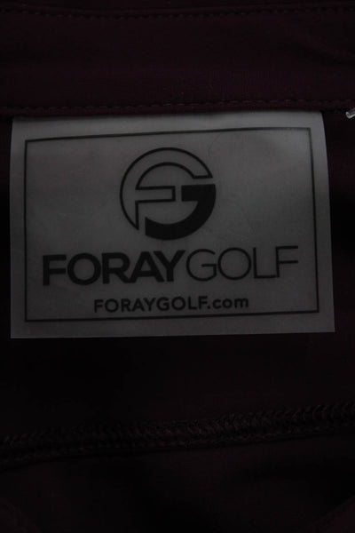 Foray Golf Unisex Adults Tops Collared Purple Button Long Sleeve Size S