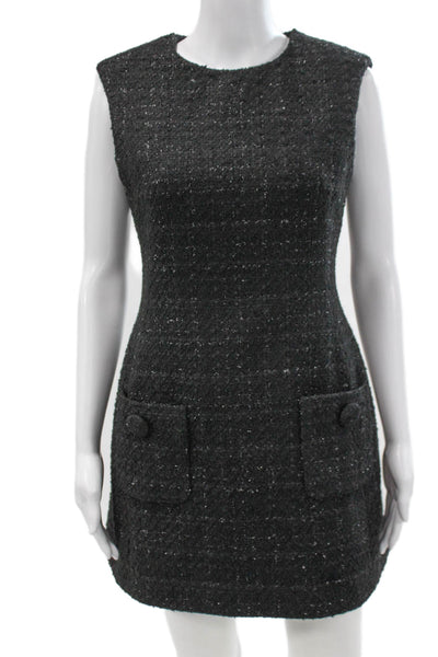 Marc Jacobs Women Mini Dress Black Polyester Round Neck Sleeveless Zip Size 4