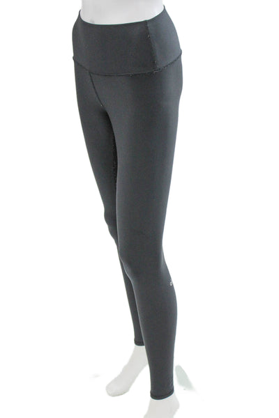 Alo Womens Black Athletic Ankle Leggings Synthetic Size XS
