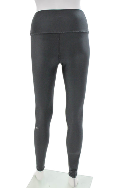 Alo Womens Black Athletic Ankle Leggings Synthetic Size XS
