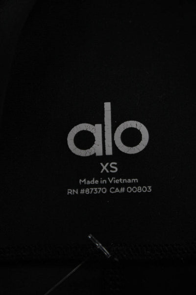 Alo Womens Black Athletic Ankle Leggings Synthetic Size XS