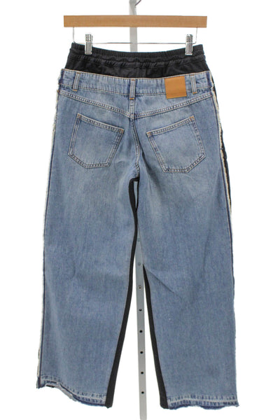 Simkhai Womens Wide-Leg Jeans Blue High Rise Button Fly Inseam 30 Size 0