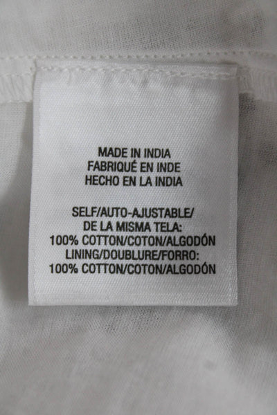 Joes Jeans Women Fit & Flare Dress White Cotton V-Neck Short Sleeve Size S