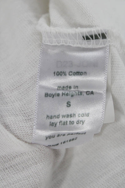 Perfect White Tee Women White Tshirt Dress Crew Neck Short Sleeve Cotton Size S