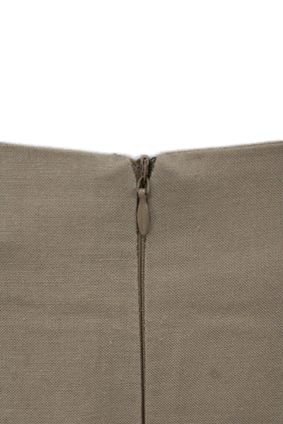 Pomander Place Womens Wrap Skirt Beige Linen Rayon Polyester Tie Short Size XS