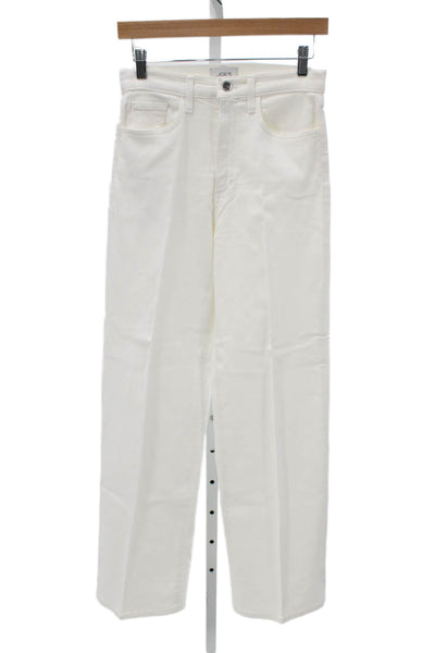 Joes Jeans Womens Wide Leg Jeans White Cotton Blend Size 26