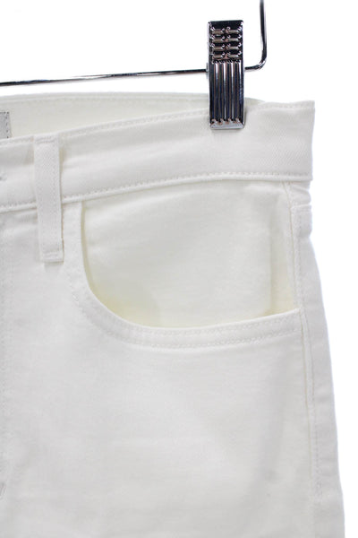 Joes Jeans Womens Wide Leg Jeans White Cotton Blend Size 26