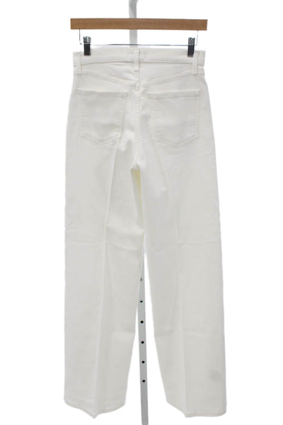 Joes Jeans Womens Wide Leg Jeans White Cotton Blend Size 26