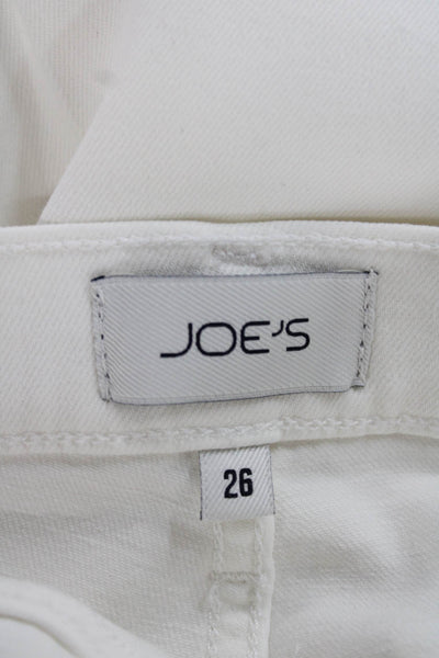 Joes Jeans Womens Wide Leg Jeans White Cotton Blend Size 26