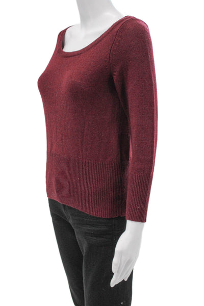 Gerard Darel Women Pullover Lambswool Red Boat Neck Long Sleeve Size 1