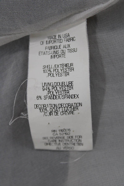 Helmut Lang Womens Sleeveless Blouse Gray Polyester Round Neck Size PP