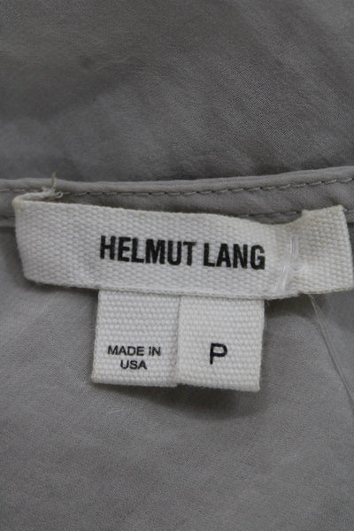 Helmut Lang Womens Sleeveless Blouse Gray Polyester Round Neck Size PP