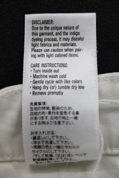 3x1 NYC Women Skinny White Cotton Jeans Button 26in Inseam Size 24