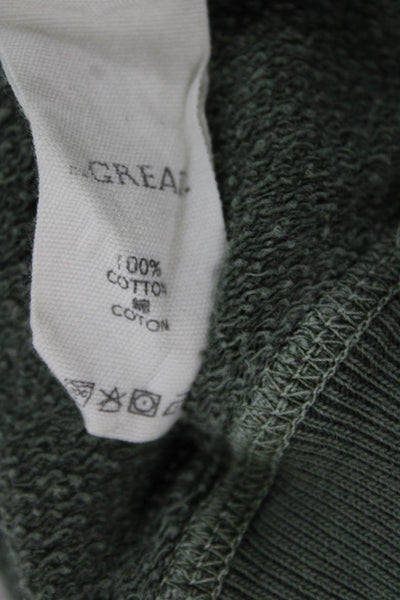 The Great Unisex Adults Pullover Sweatshirt Green Crew Neck Size 0