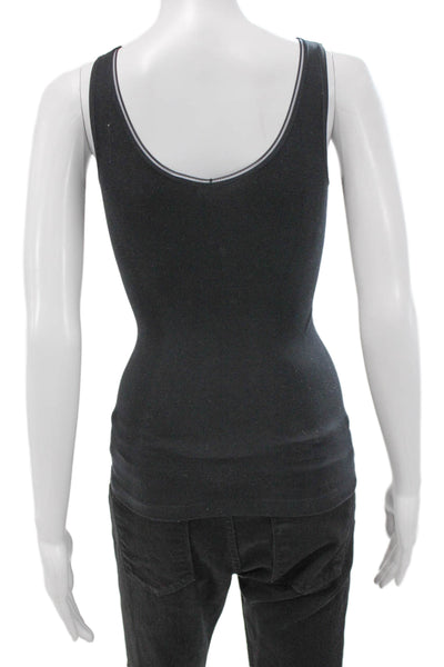 Yummie Womens Basic Tencel Scoop Neck Sleeveless Tank Gray Size S