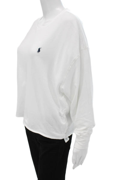 Polo Ralph Lauren Women White Basic Cotton Long Sleeve T-Shirt Size XS