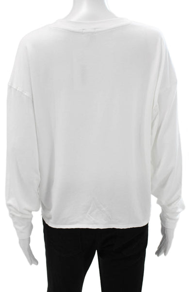 Polo Ralph Lauren Women White Basic Cotton Long Sleeve T-Shirt Size XS