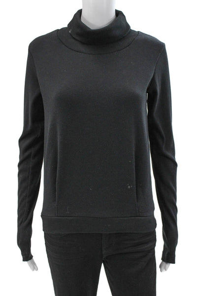 Alo Yoga Womens Black Turtleneck Pullover Sweater Long Sleeve Polyester Size XS