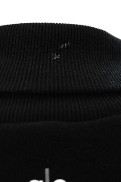 Alo Yoga Womens Black Turtleneck Pullover Sweater Long Sleeve Polyester Size XS