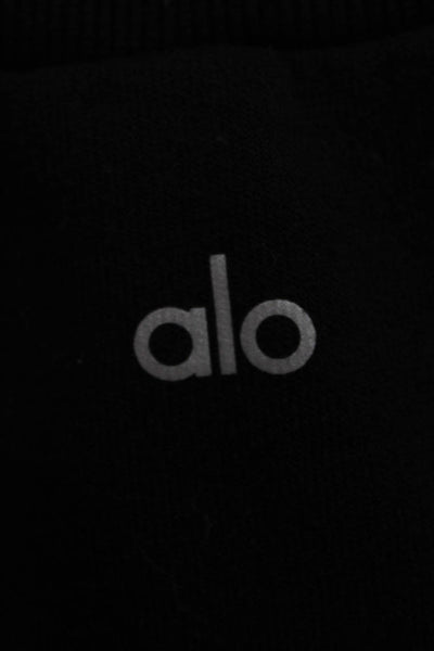Alo Yoga Womens Black Turtleneck Pullover Sweater Long Sleeve Polyester Size XS