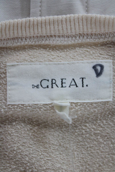 The Great Unisex Adults Sweatshirt Beige Cotton Heart Graphic Size 0
