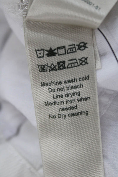 7 For All Mankind Women Wide-Leg Cotton White Jeans High Rise Size 24