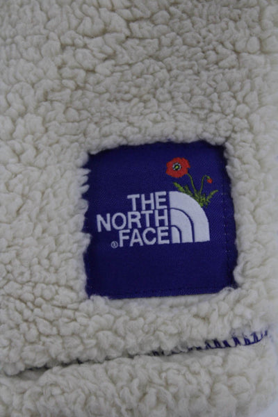 The North Face Womens Fleece Neck Scarf White Blue Size One Size