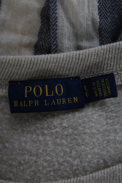Polo Ralph Lauren Womens Pullover Sweatshirt Beige Cotton Size L