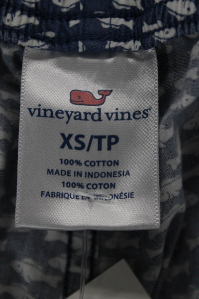 Vineyard Vines Mens Pants Blue Cotton Drawstring Graphic Print Size XS