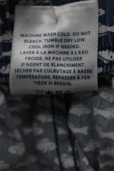 Vineyard Vines Mens Pants Blue Cotton Drawstring Graphic Print Size XS