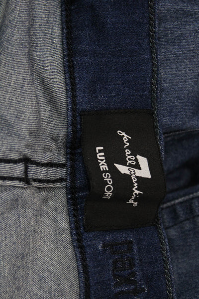 7 For All Mankind Mens Blue Modal Straight Jeans Size 34