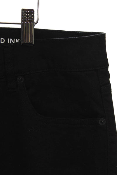 Mugsy Mens Straight Jeans Black Button Fly Cotton Size 38