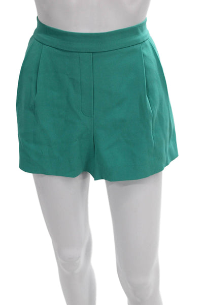 Babaton Womens Hot Pants Green Triacetate Blend Casual Size 10