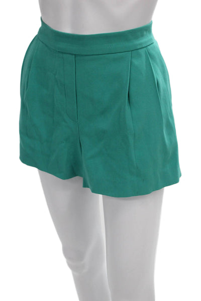 Babaton Womens Hot Pants Green Triacetate Blend Casual Size 10