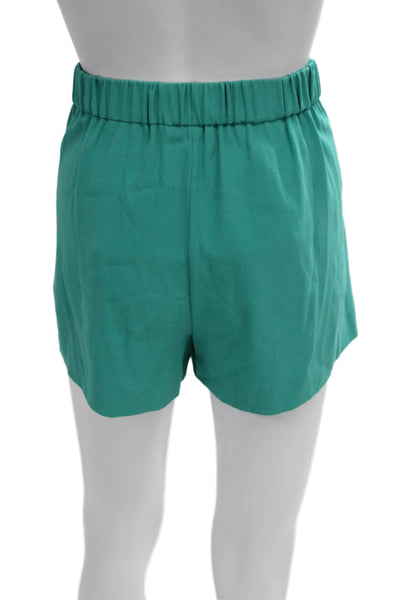 Babaton Womens Hot Pants Green Triacetate Blend Casual Size 10