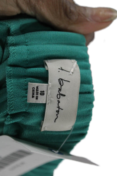Babaton Womens Hot Pants Green Triacetate Blend Casual Size 10