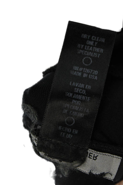 David Lerner Womens Ankle Leggings Black Nylon Colorblock Size M