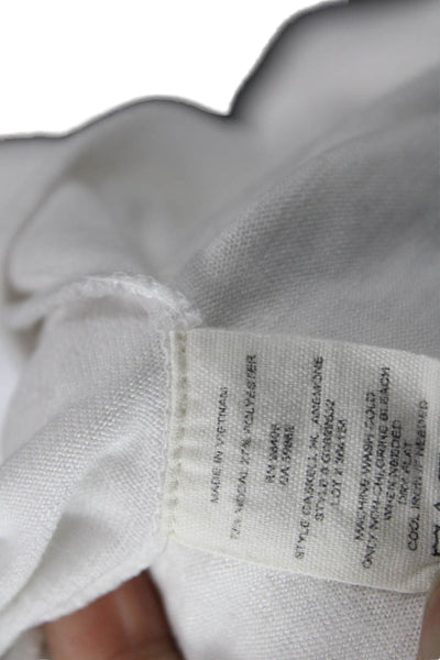 Theory Mens Long Sleeve Henley Modal Tee White Size L