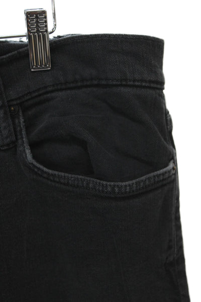 Banana Republic Men Straight Jeans Black Cotton Blend Button Size XL
