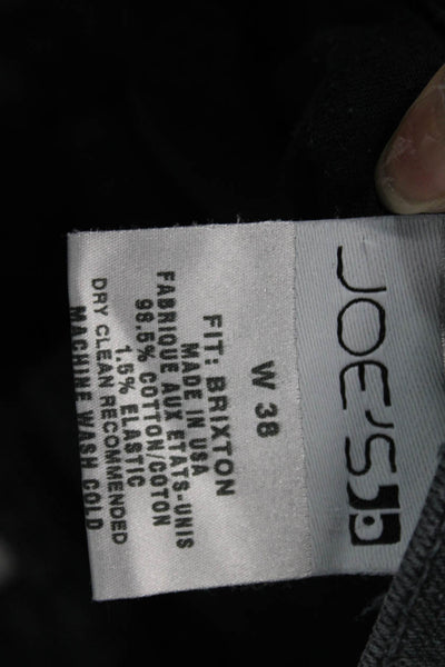 Joes Jeans Mens Black Cotton Blend Straight Jeans Size 38