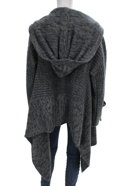 Neiman Marcus Women Gray Collared Acrylic Cardigan Long Sleeve Size L