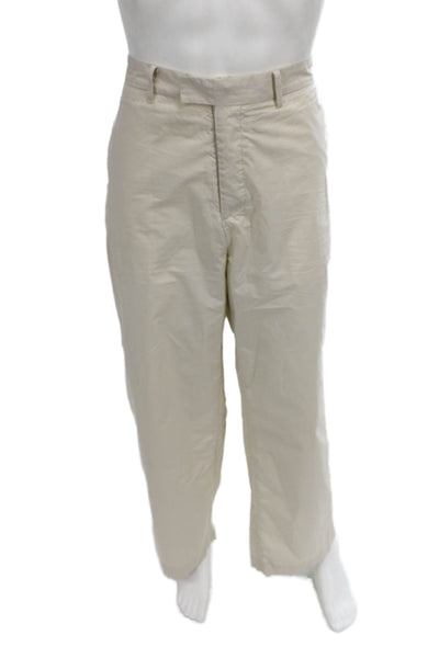 Allsaints Mens Chino Pants Beige Organic Cotton Size 34