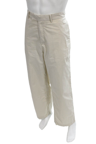 Allsaints Mens Chino Pants Beige Organic Cotton Size 34