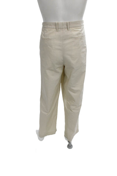 Allsaints Mens Chino Pants Beige Organic Cotton Size 34