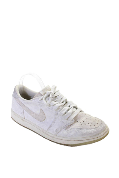 Nike Mens Suede Embossed Paisley Print Low Top Sneakers Shoes White Size 11.5