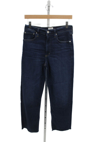 Citizens of Humanity Womens Wide-Leg Jeans Blue Mid-Rise Cotton 26in Size 27
