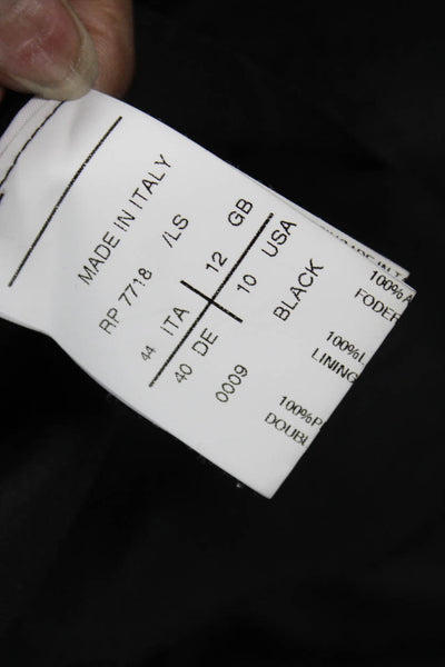 Rick Owens Women Biker Lamb Leather Vest Black Zip Bust 36 Size 10