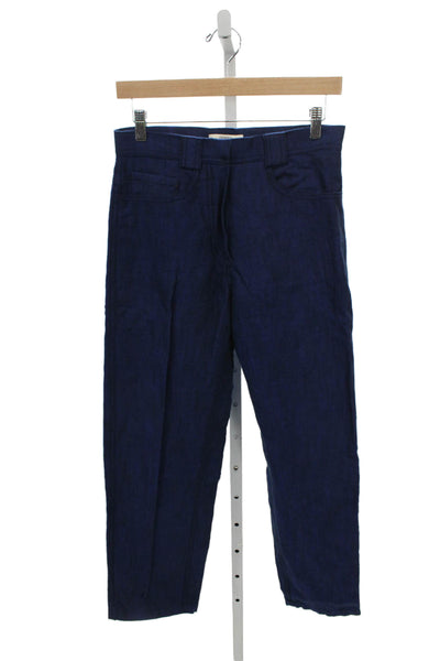 Odeeh Unisex Blue Cotton Dress Pants Button Size 32