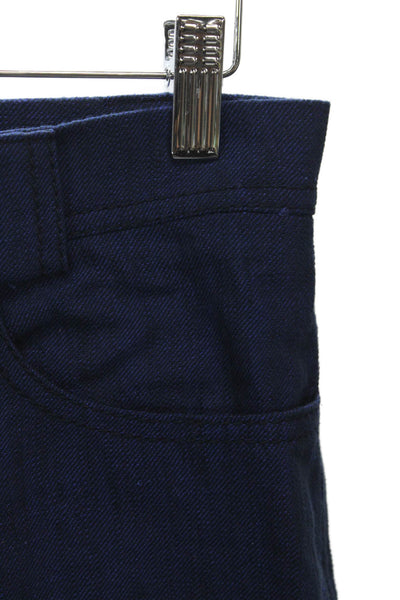 Odeeh Unisex Blue Cotton Dress Pants Button Size 32