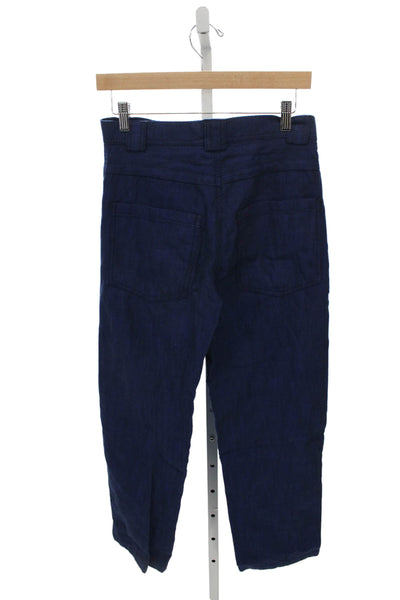Odeeh Unisex Blue Cotton Dress Pants Button Size 32